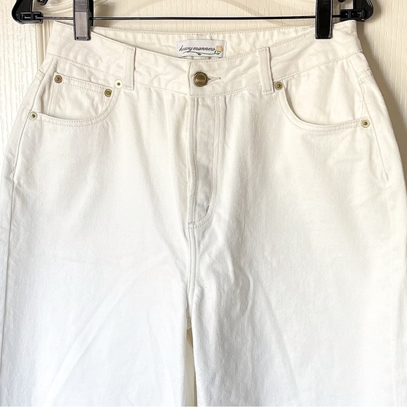 Heavy Manners Vanilla Sky Low Rise Baggy Denim White Cotton 30 NWT - Picture 4 of 9
